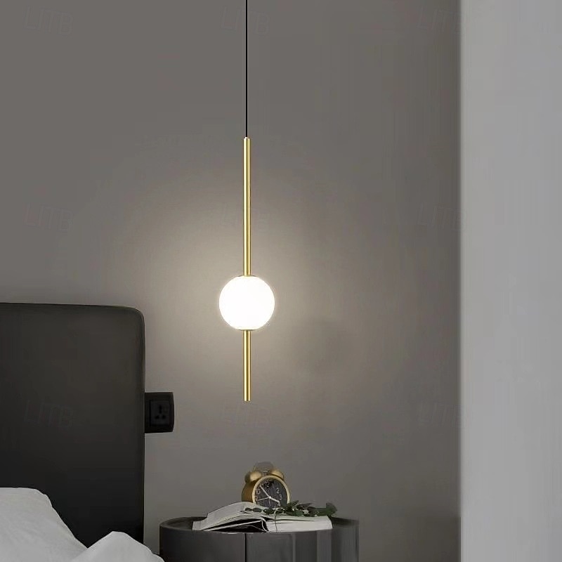 Nordic Pendant Lamp Glass Ball Pendent Lamp Glass Ball Bedroom Bedside Long Line Hanging Lamp Restaurant Decor Lamp Canteen Bar2