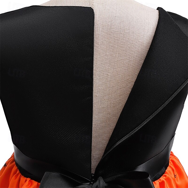 Halloween Girls' 3D Castle Dress Sleeveless Summer Spring Performance Party Birthday Beautiful Halloween Custome Kids 4-12 Years Party Dress Swing Dress A Line Dress Midi Polyester Regular Fit2