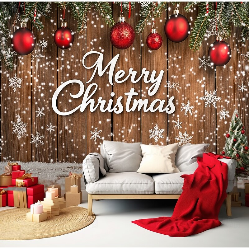 Christmas Decorations Hanging Tapestry Xmas Background Wall Art Large Tapestry Mural Decor Photograph Backdrop Blanket Curtain Home Bedroom Living Room Decoration2