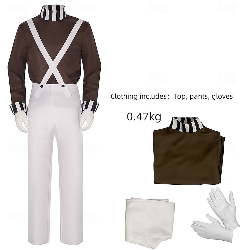 Charlie and the Chocolate Factory Wonka Oompa Loompa Cosplay Costume Cosplay Movie Cosplay for Men's Women's Adults' Carnival Masquerade4