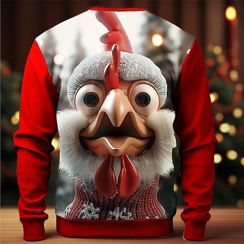 Christmas Men's 3D Print 3D 3D Cartoon Sweatshirts Sweatshirt Sweatshirt Long Sleeve Sweatshirt Crew Neck 3D Funny 3D Print Party Christmas New Year Crewneck 3D Print 3D Winter Spring &  Fall4