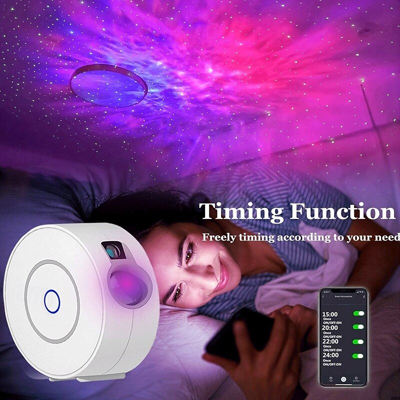Tuya WiFi Smart Galaxy Star Projector, APP Control Nebula Projector for Holiday Parties and Birthday Gifts for Halloween