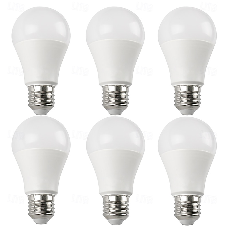 6pcs 9W LED Globe Bulbs 900 lm E27 A60(A19) 8 LED Beads SMD 2835 Warm White Cold White 220-240 V