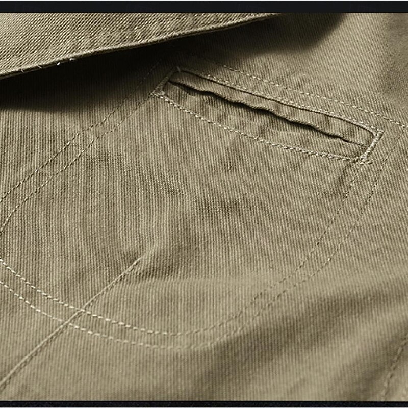 Men's Blazer Jacket Casual Jacket Formal Party Office Lined Elegant Vintage Spring Fall POLY Solid Color Single Breasted One-button Blazer khaki4