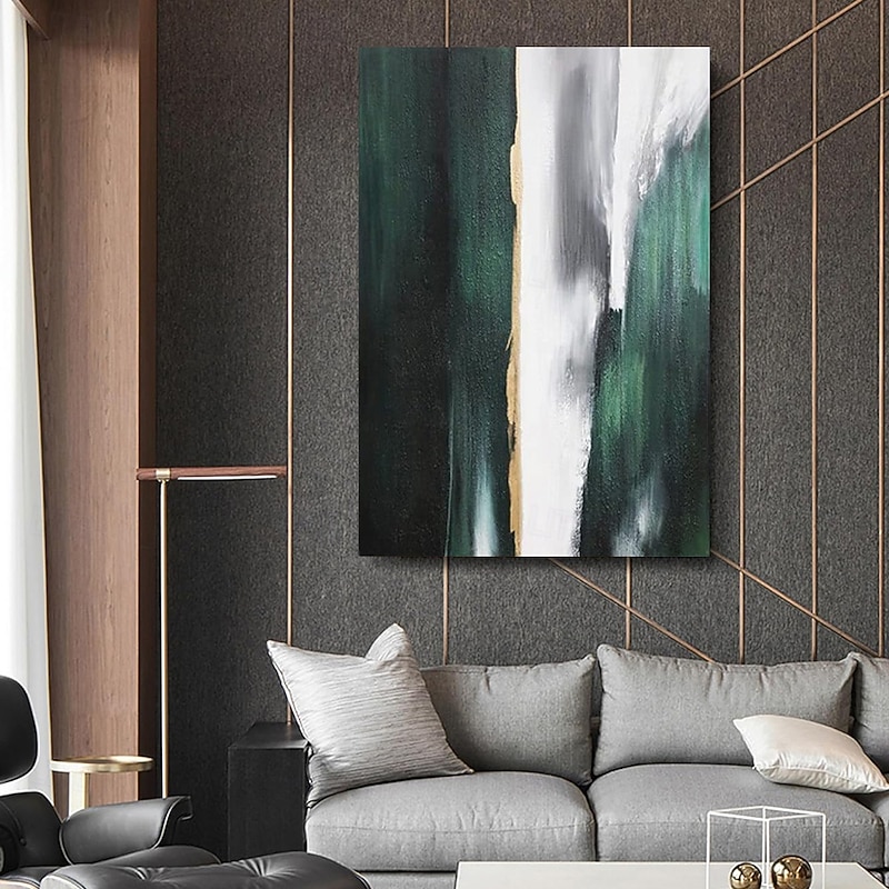 Handmade Oil Painting Canvas Wall Art Decoratio Modern Green Abstract for Home Decor Rolled Frameless Unstretched Painting4