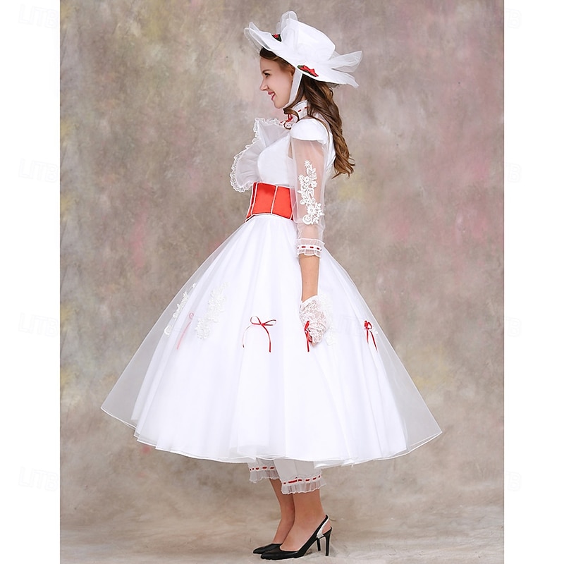 Mary Poppins Dress Cosplay Costume Costumes Movie Cosplay for Women's Adults' Masquerade Party3