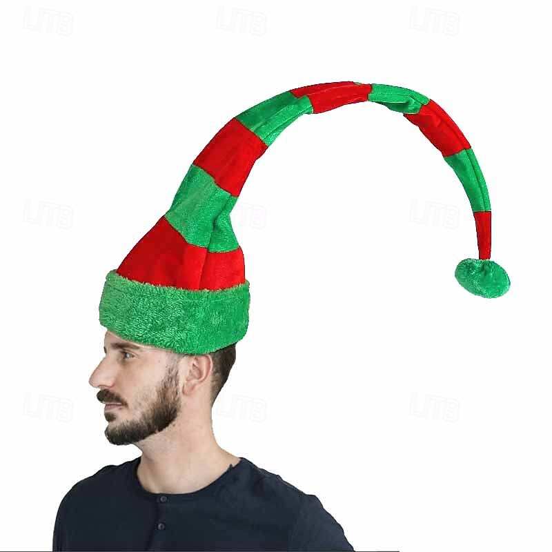 Christmas Elf Long Hat, Festive Elf Cap and Party Atmosphere Clown Hat, Christmas Decoration Hat for Cheerful Holidays