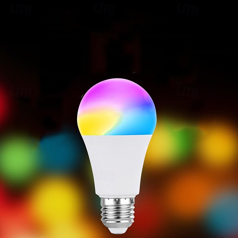 E26 Tuya Smart LED Bulb A19 Alexa Voice Control Dimming and Coloring WiFi A70 Bulb Light RGBCW 9W15W2