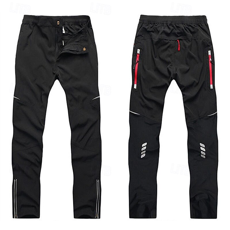 Men's Cycling Pants Solid Color Bike Pants / Trousers with 3 Rear Pockets Quick Dry Comfortable Breathable Sports Black Clothing Apparel4