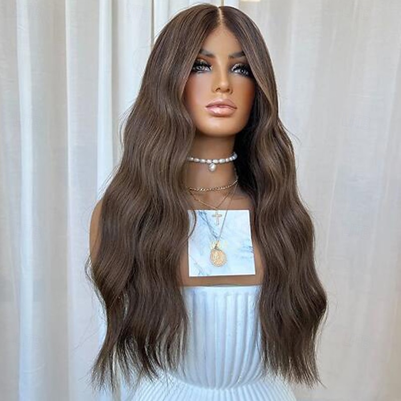 Remy Human Hair 13x4 Lace Front Wig Free Part Brazilian Hair Body Wave Wavy Auburn Wig 130% 150% Density 100% Virgin Glueless Pre-Plucked For Women Long Human Hair Lace Wig3
