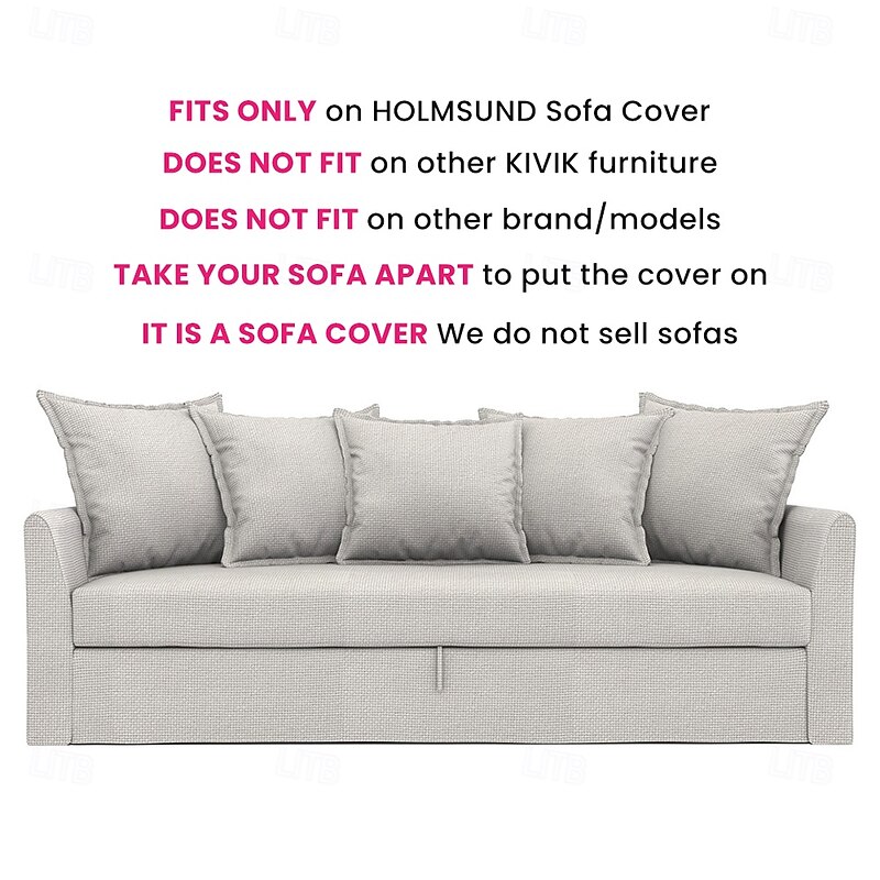 Sofa Cover Solid Color Slipcovers HOLcover LITB PRIME cover3