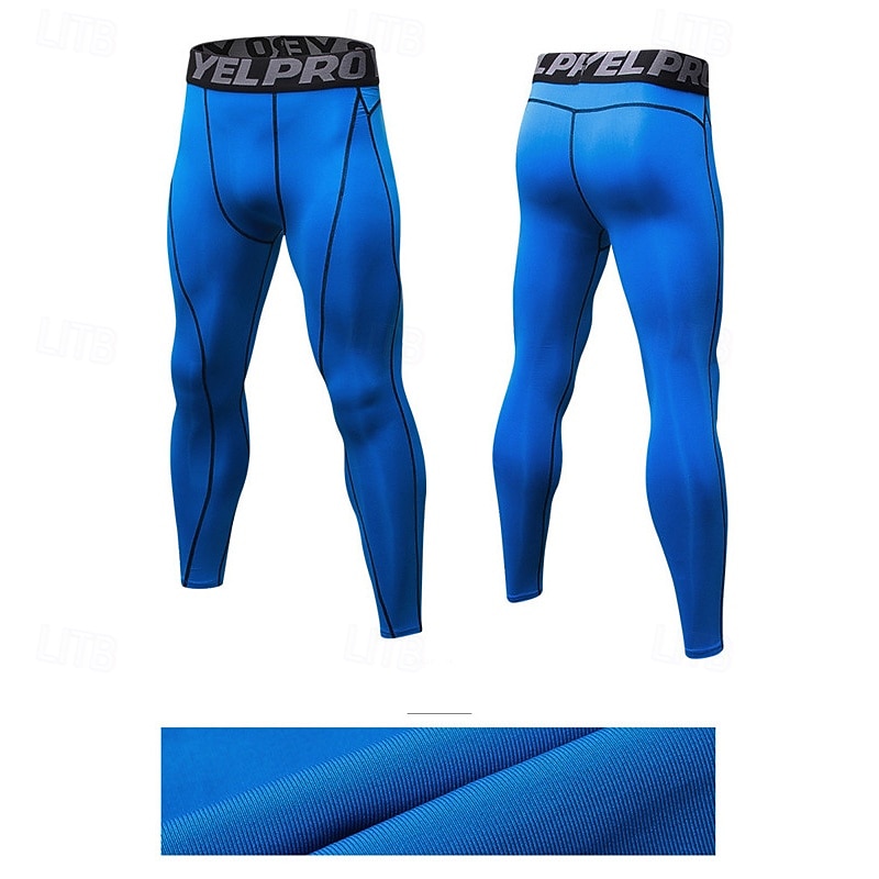 Men's Leggings Running Pants Compression Tights Leggings Track Pants Pocket Elastic Waistband High Waist Tights Outdoor Sports & Outdoor Athletic Fall Quick Dry Lightweight Soft Marathon Running2