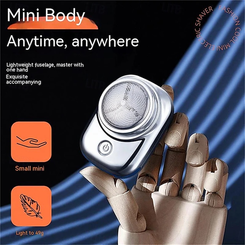 Portable Cordless Shaving Beard Tool Mini Size Travel Shaver USB Rechargeable for Removing Chest Hair Body Hair2