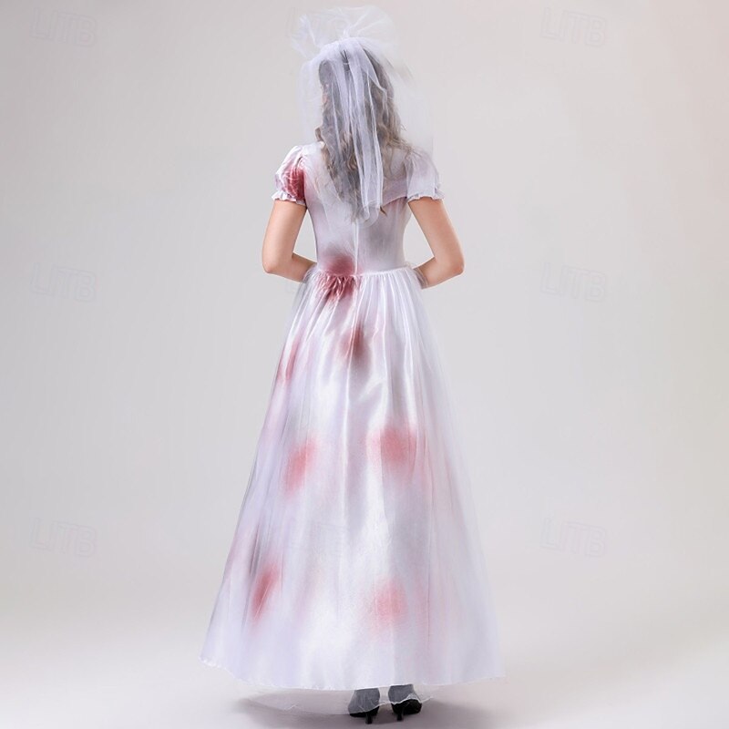 Vampire Ghost Bride Halloween Masquerade Adults' Women's Carnival Halloween Easy Halloween Costumes Dress Up2