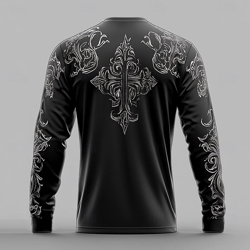 Men's Graphic T Shirt Long Sleeve T shirt 3D Print Crew Neck Shirt Fashion Designer Street Casual Daily Black Summer Spring Fall Clothing Apparel S M L XL XXL XXXL2