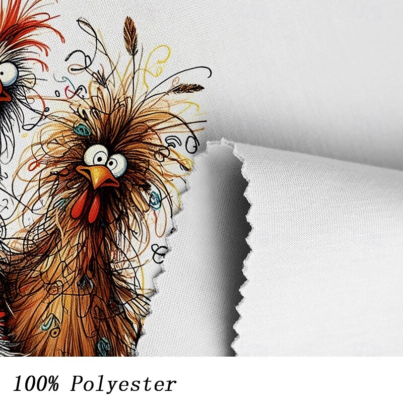 Men's Rooster Hoodie Hoodies Sweatshirt Fashion Casual Long Sleeve Hooded Sports Outdoor Holiday Streetwear Black White Print Front Pocket Spring &  Fall Designer3