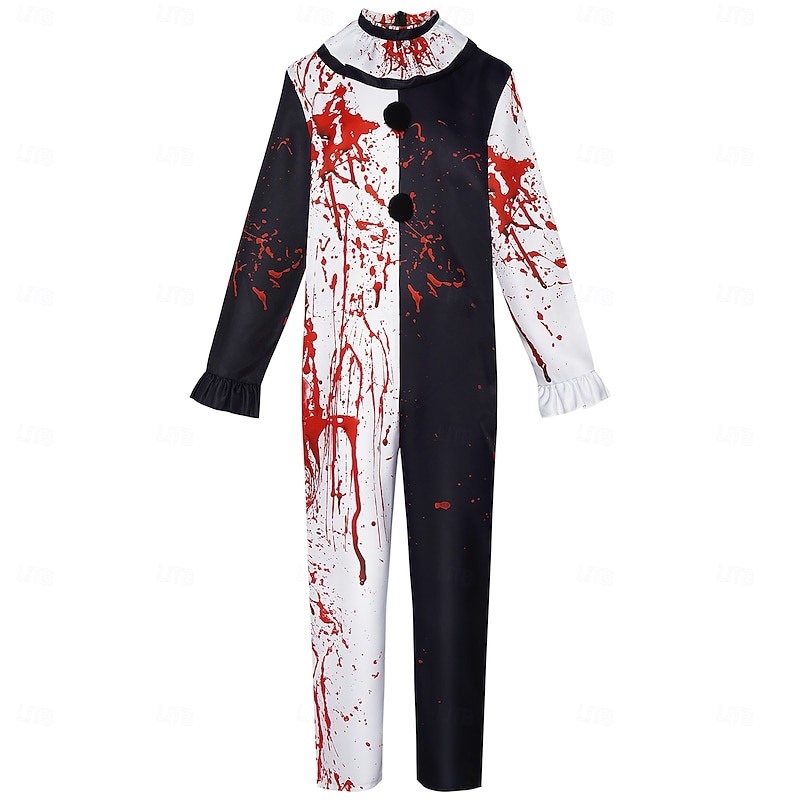 Clown Art the Clown Halloween Fancy Costume Jumpsuit Terrifier Scary Costume Adults' Men's Halloween Carnival Performance Easy Halloween Costumes Dress Up