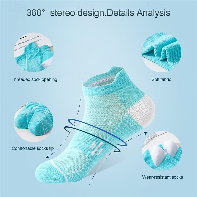 Men's Socks Bike Socks Sports Socks Athletic Socks Camping / Hiking Outdoor Exercise Cycling / Bike Bike / Cycling Warm Breathable Non-Skid 1 Pair Winter Patchwork Cotton Black White Sky Blue One-Size2