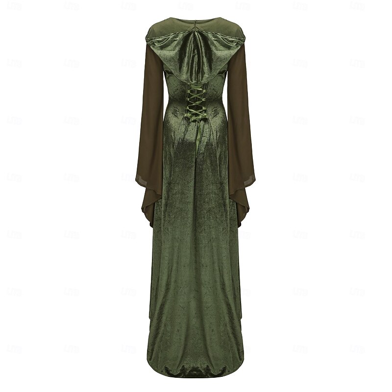 Medieval Renaissance Cocktail Dress Prom Dress Outlander Elven Fancy Dress Women's Celtic Fantasy Halloween Carnival Masquerade LARP Ren Faire Festival Adults' Dress2