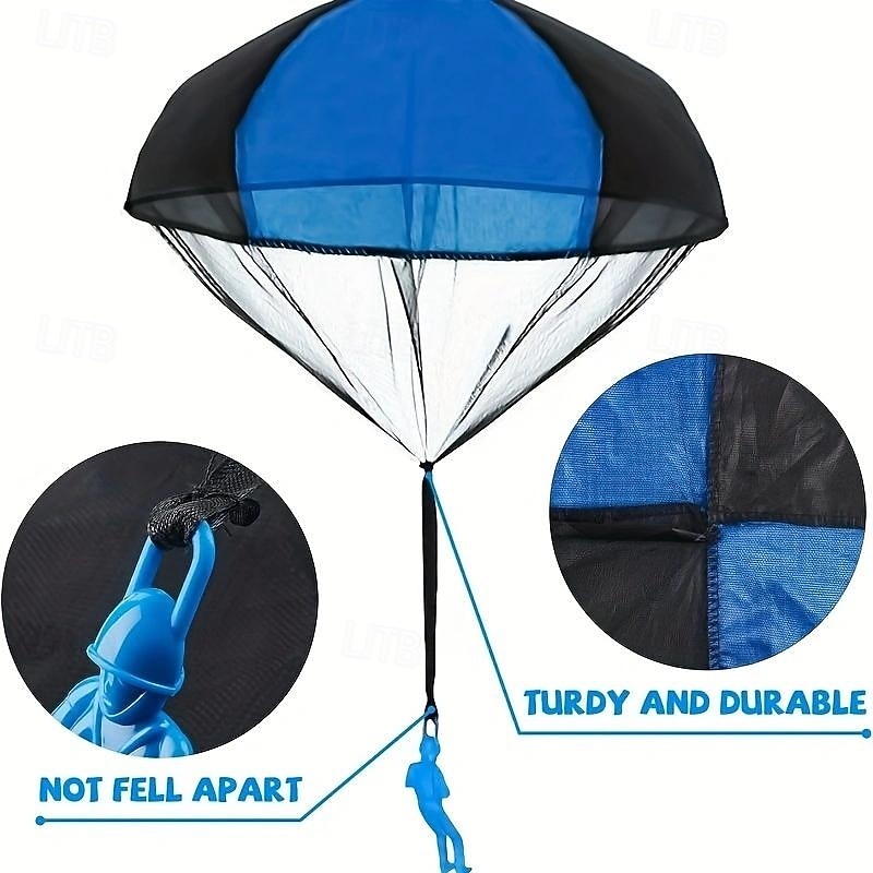 Kids' Outdoor Fun - No-Battery Needed Anti-Tangle Throwing Army Parachute Toy For Children
