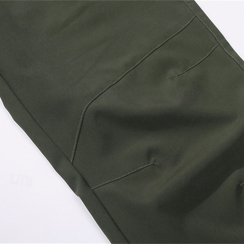 Men's Combat Pants Cargo Pants Convertible Zip Off Pants Hiking Pants Trousers Military Outdoor Regular Fit Waterproof Windproof Quick Dry Breathable Pants / Trousers Elastic Waist Dark Grey Black4