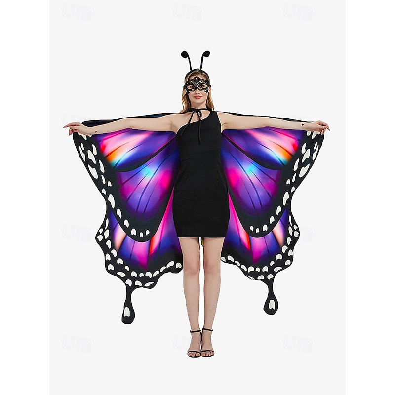 Vibrant Butterfly Wings Costume for Women - Colorful Party Accessory for Halloween, Cosplay, and Festivals
