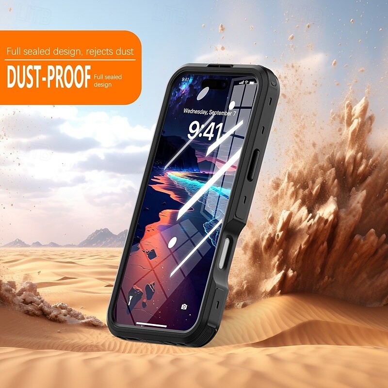 Phone Case For iPhone 16 Pro Max Plus Back Cover Magnetic Support Wireless Charging with Wrist Strap Retro TPU PC