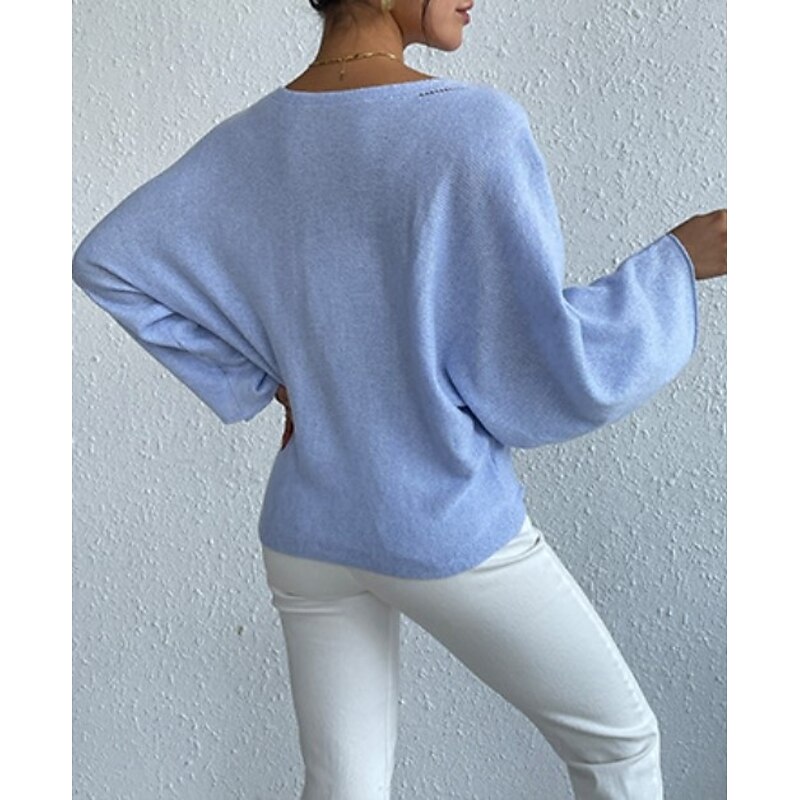 Women's Sweater Daily Casual Floral Graphic Print Crew Neck Knitted Long Sleeve Long Tops Knit Home Work Daily Pink Blue Fall Winter3