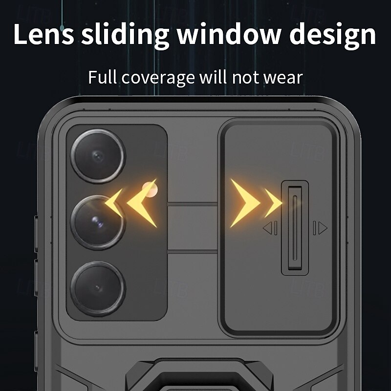 Phone Case For Samsung Galaxy S25 S24 S24 FE S23 Ultra Plus A55 5G A35 5G A25 A15 A14 A34 Back Cover Ring Holder Shockproof Retro TPU PC Metal3