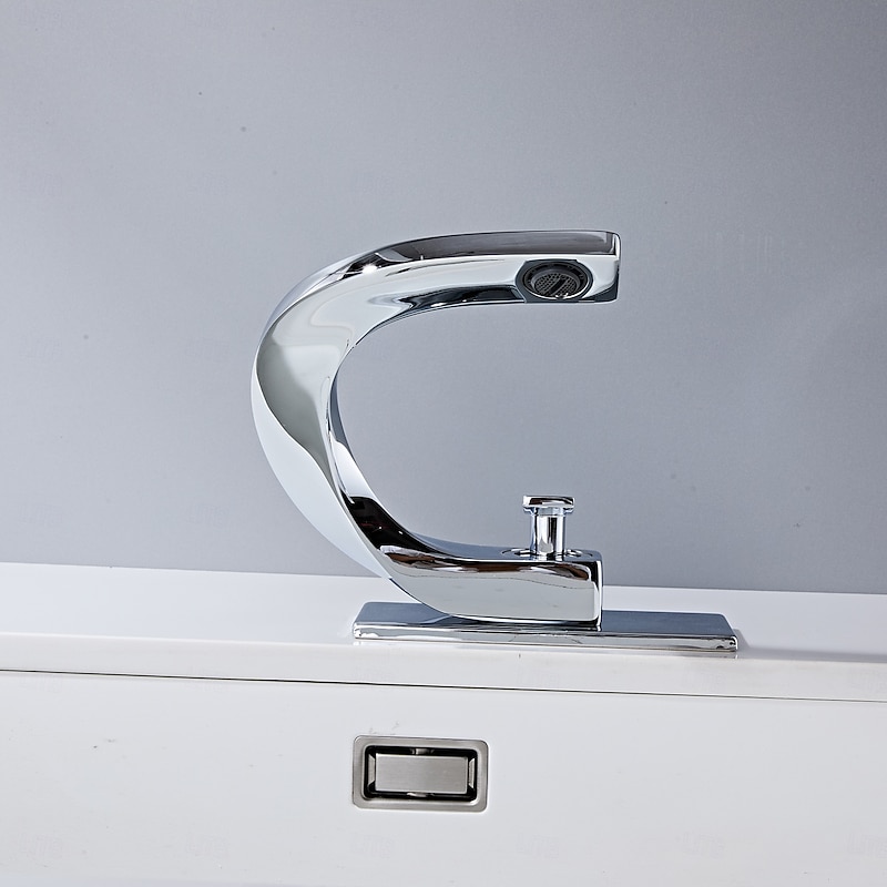 Bathroom Sink Faucet Electroplated Modern Brass Single Handle One Hole Cold And Hot Water Available Centerset Mount Lavatory Bathroom Vanity Faucet4