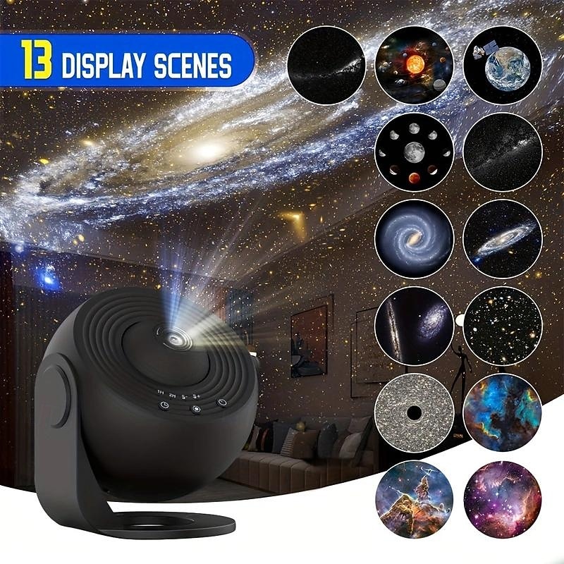 1pc 13-in-1 Multi-Functional Star Projector Night Light, Galaxy Planetarium Projector with Aurora Effect for Bedroom