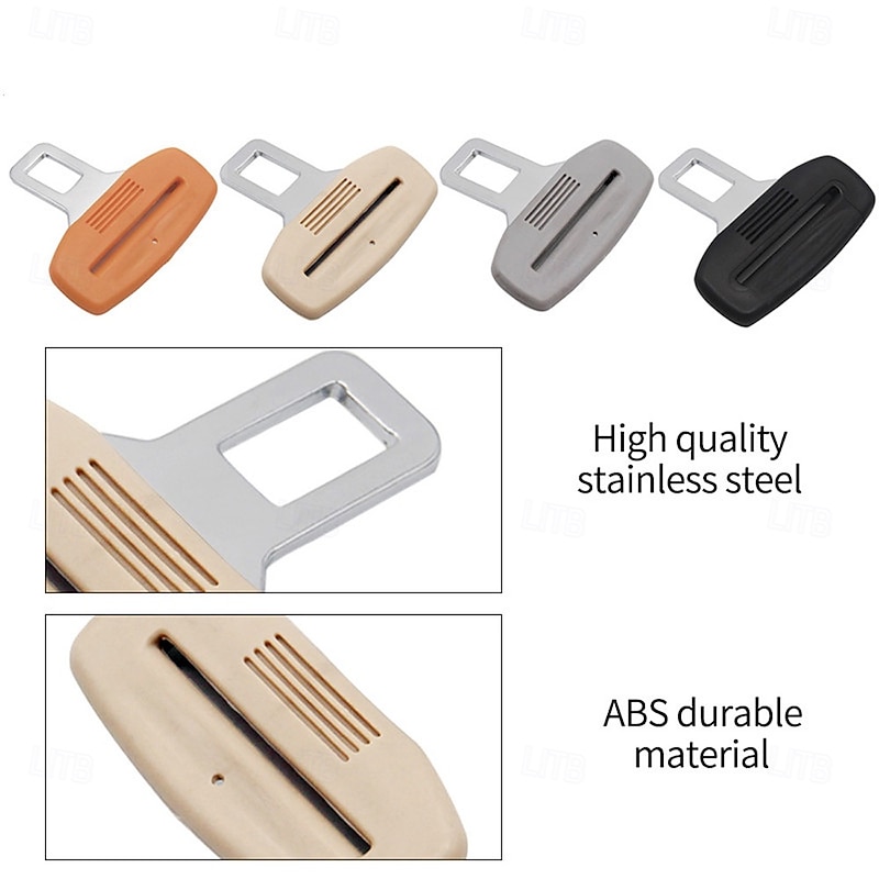 2pcs Seat Belt Adjustment Clip – Elastic Seatbelt Stopper Buckle, Auto Interior Accessory2