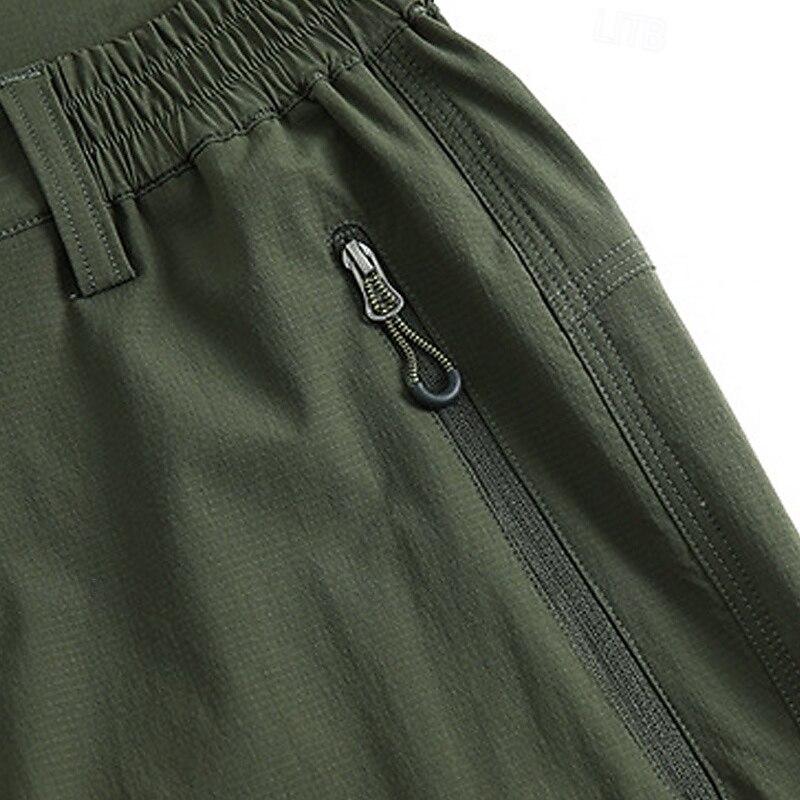 Men's Cargo Shorts Hiking Shorts Combat Shorts Military Summer Outdoor Regular Fit Waterproof Quick Dry Breathable Capri Pants Elastic Waist Dark Grey Black Hunting Climbing Camping / Hiking / Caving4