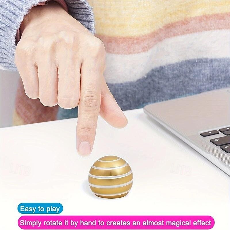 Kinetic Desk Toy Ball, 1.54'' Kinetic Desktop Spinning Toys, Optical Illusion Toys for Anxiety, ADHD, Birthday Gift for Dad, Mom, Son, Daughter4