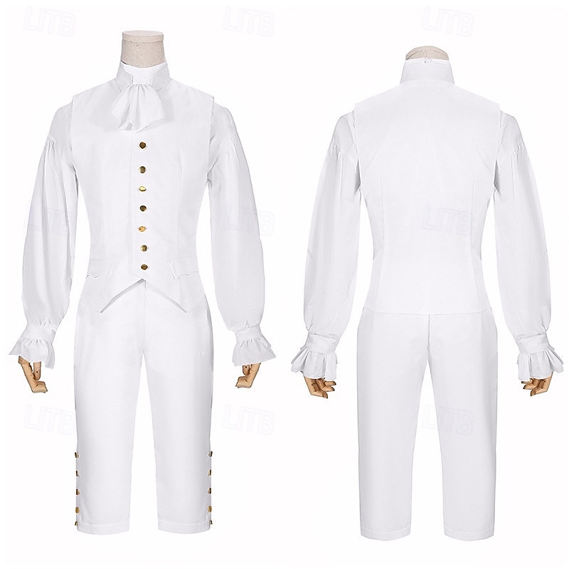 Couples Princess Prince Costume Retro Vintage Rococo Victorian Performance Party Adults' Men's Women's Halloween Carnival Masquerade Easy Halloween Costumes4