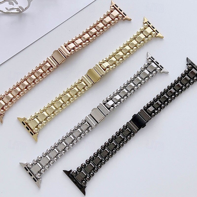 Solo Loop Compatible with Apple Watch band 38mm 40mm 41mm 42mm 44mm 45mm 49mm Metal Clasp Adjustable Alloy Strap Replacement Wristband for iwatch Ultra 2 Series 9 8 7 SE 6 5 4 3 2 1