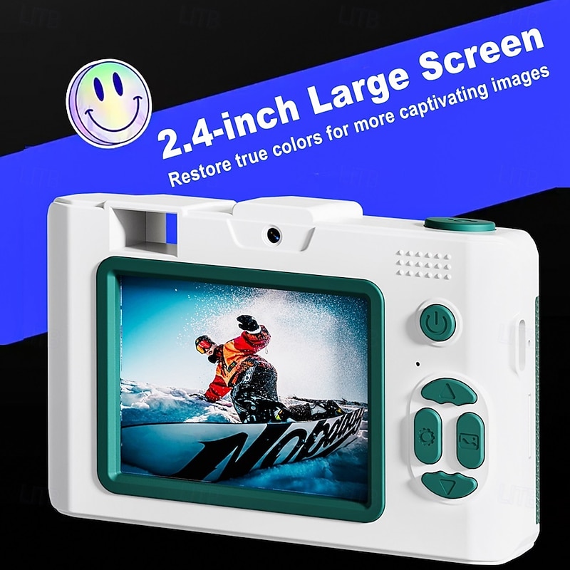4K Retro Digital Camera Vlogging Camera WiFi with 2.4 LCD HD Screen 1080P 16X Compact Digital Zoom Camera Wide Angle Point and Shoot Camera3
