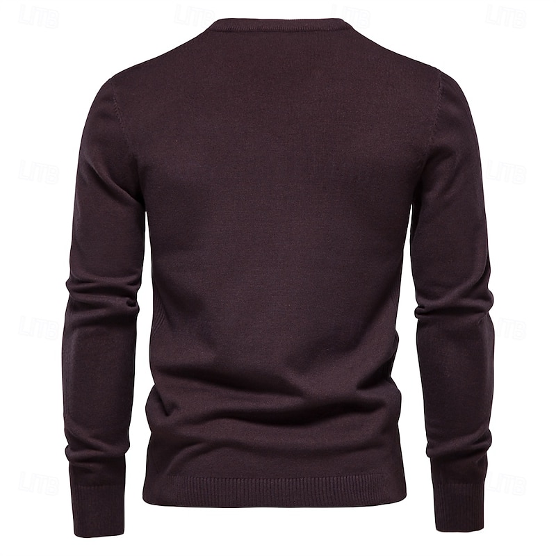New Winter Thickness Pullover Men O-neck Solid Color Long Sleeve Warm Slim Sweaters Men Men's Sweater Pull Male Clothing3