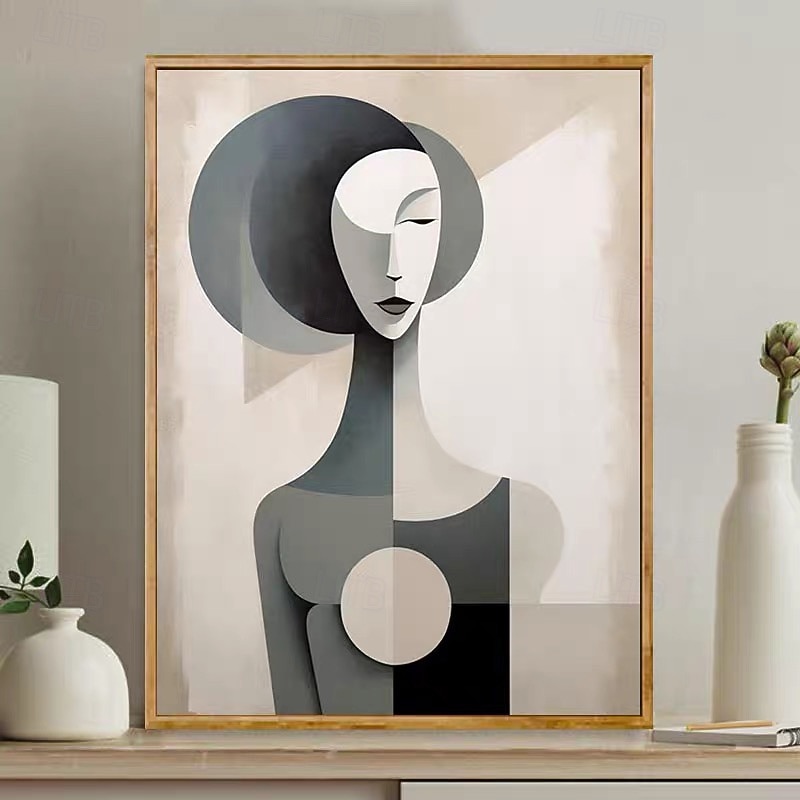 Hand-painted lady Gril abstract painting Handmade female art Abstract portrait  woman beauty abstract art Home Wall Decor No Frame