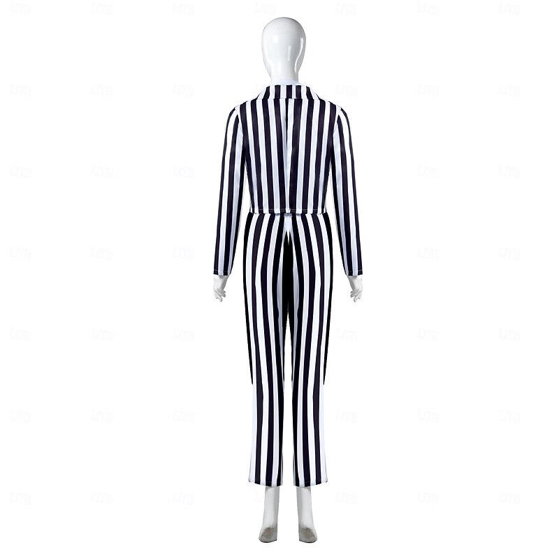 Ghost Bride Lydia Deetz Halloween Coat Pants Outfits Beetlejuice Horror Movie Cosplay Costume Adults' Women's Masquerade Party / Evening Easy Halloween Costumes Dress Up3