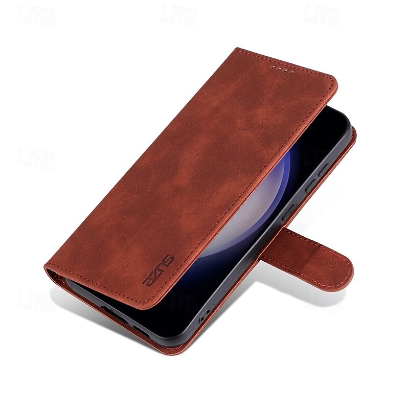 Phone Case For S25 S24 S24 FE S23 S22 S21 Ultra Plus A55 5G A35 5G A25 A15 Back Cover with Stand Holder Card Slot Shockproof Retro PU Leather3