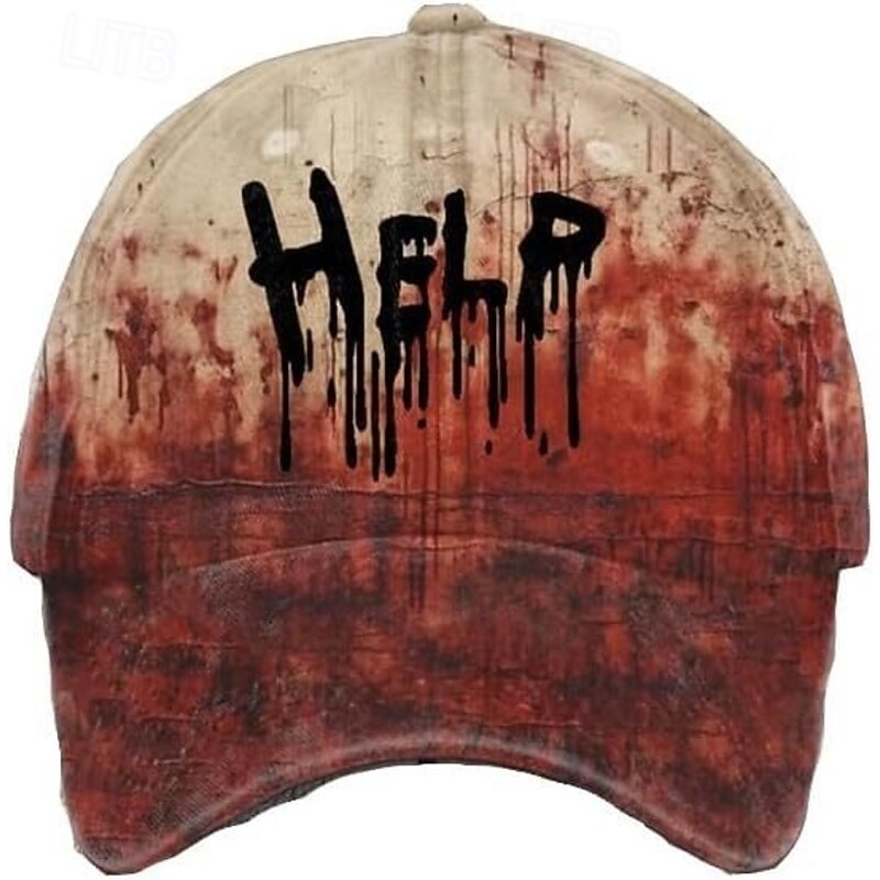 Men's Baseball Cap Sun Hat Trucker Hat Black khaki Cotton Adjustable Fashion Daily Wear Festival Graphic Pattern Halloween Casual / Daily2