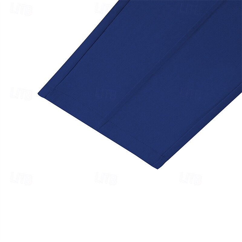 Men's Dress Pants Tapered pants Trousers Chinos Buttons Pocket Plain Comfort Formal Party Work Fashion Classic Style Black White Micro-elastic4