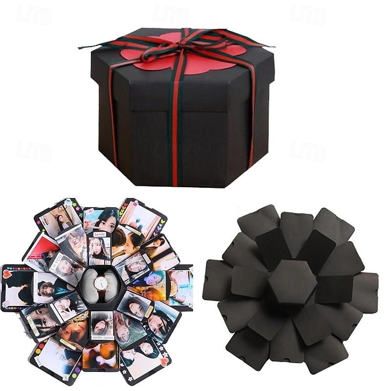 1pc Surprise Mystery Explosion Box DIY Photo Album Anniversary Wedding Birthday Festival Scrapbook Gift Halloween, Thanksgiving And Christmas Gift Easter Gift