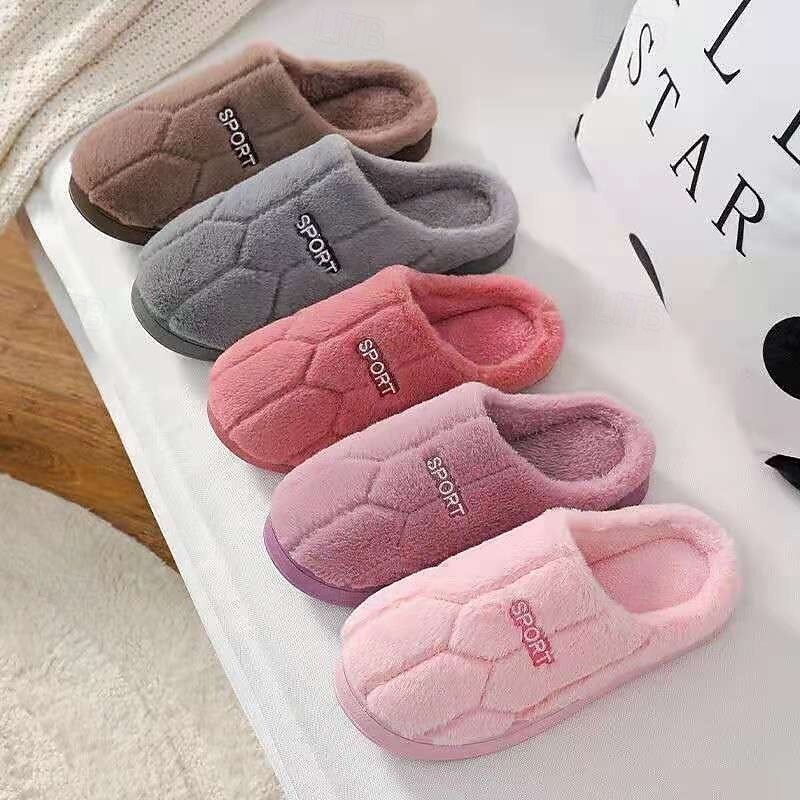 Cotton Slippers for Women and Men Autumn & Winter Plush Indoor Slippers Warm, Non-Slip, Thick Bottom House Shoes for Couples3