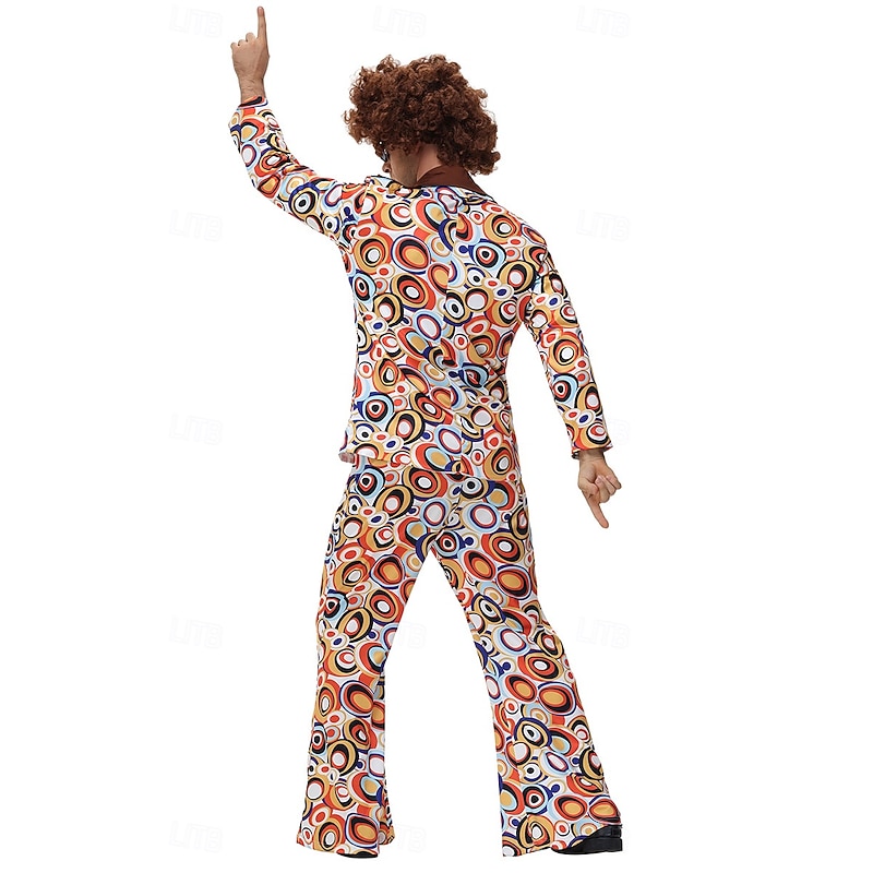 Cosplay Couples Carnival Costume Outfits Adults' Men's Women's Hippie 1970s Disco Party Carnival Masquerade Mardi Gras Easy Carnival Costume4