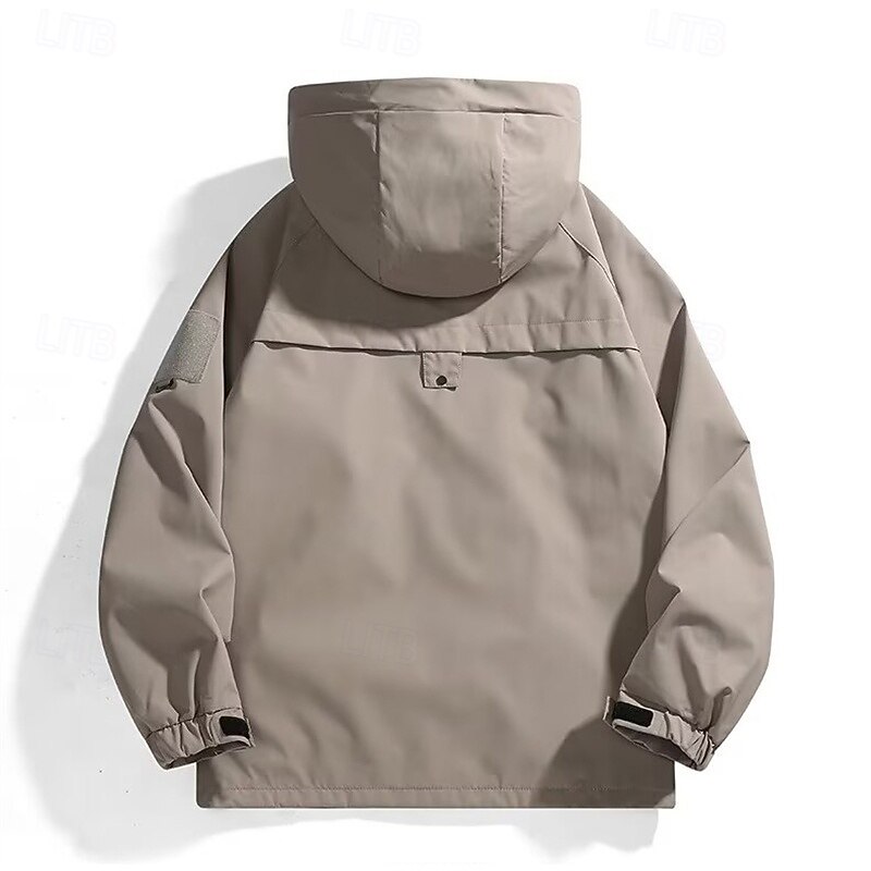 Men's Softshell Jacket Hiking Jacket Outdoor Windproof Water Resistant Windbreaker Jacket Traveling Black Purple Brown Green Khaki4