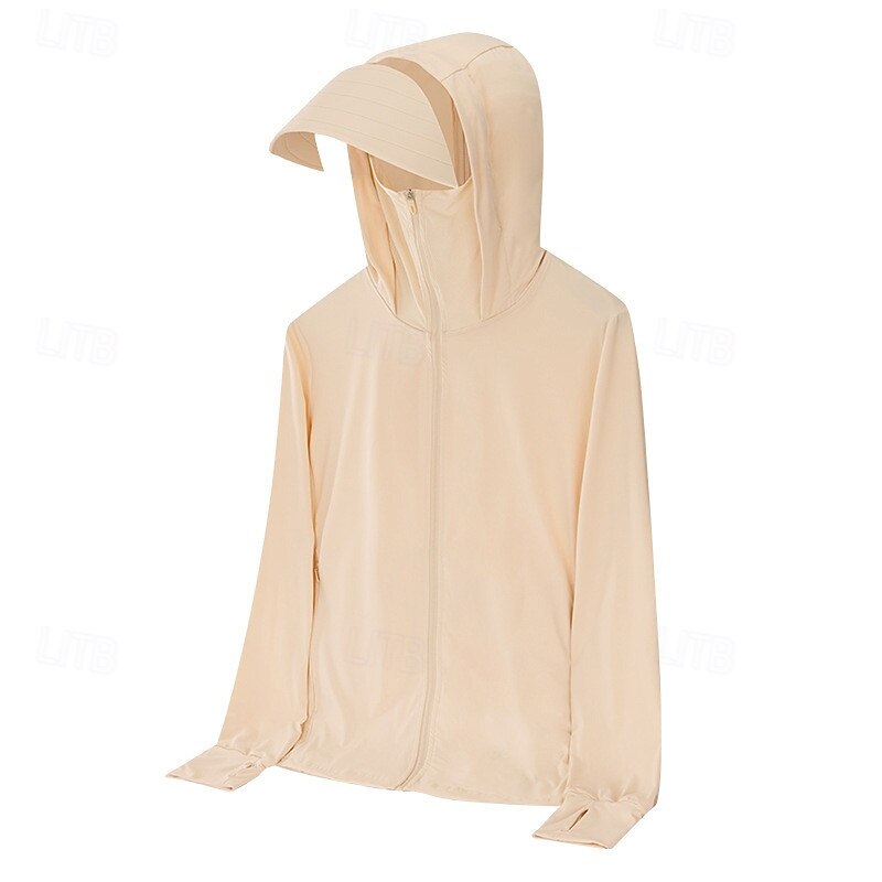 Men's Hiking Jacket Outdoor Sun Protection UPF50+ Front Zipper Lightweight Jacket Full Zip Fishing Camping / Hiking / Caving White Army Green Blue Light Grey Khaki4