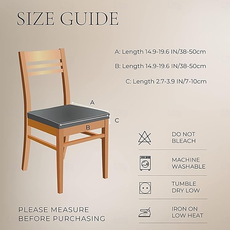 Floral Seat Covers for Dining Room Stool Chair Cover Geometric Printed Polyester Slipcovers2