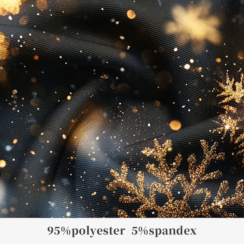 Men's Snowflake Long Sleeve Turndown Business Party Evening Wear Dailywear Buttons 3D Print Multi Pocket3